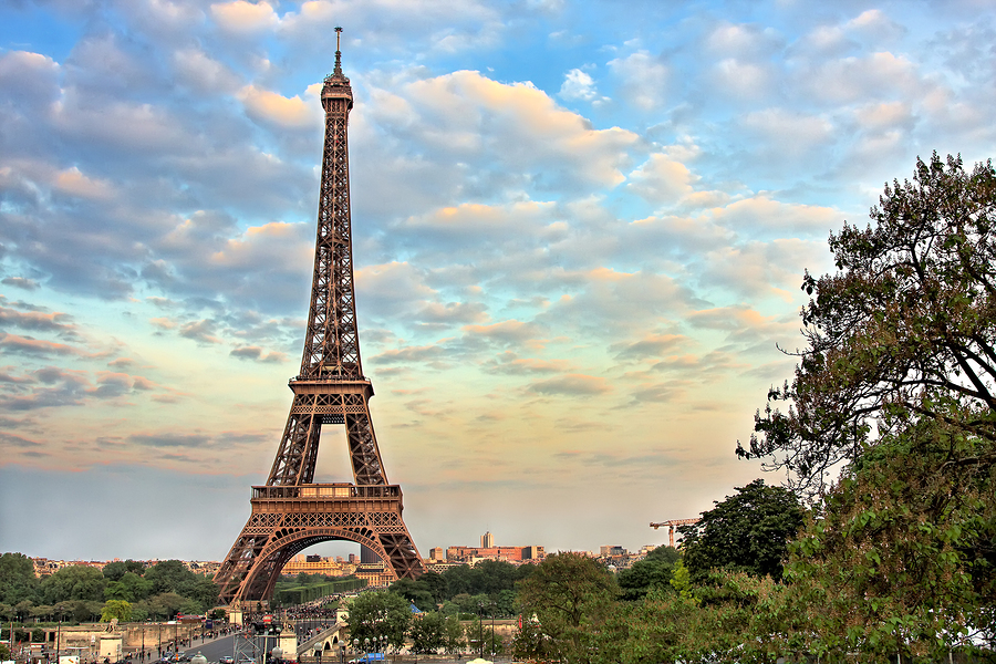 Eiffel Tower at evening, Paris, France